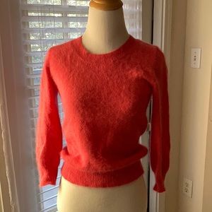 Madewell Wallace pink fuzzy sweater. Size SM